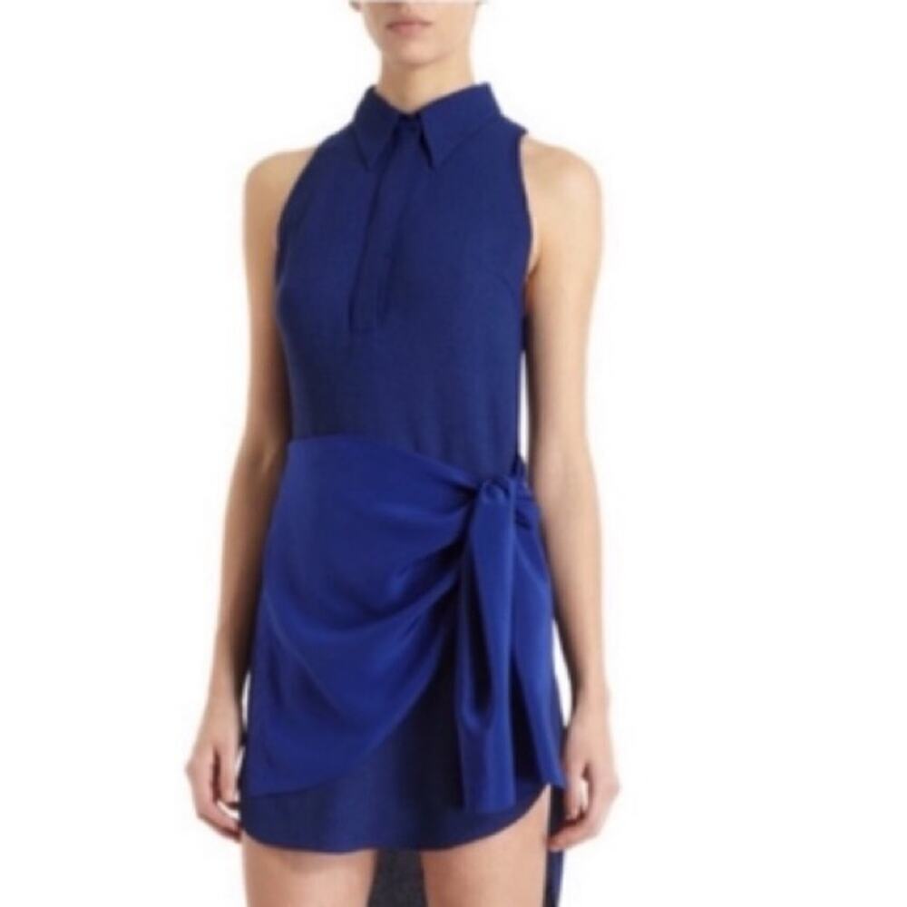 3.1 PHILLIP LIM Crepe Shirt Dress with Silk Front Wrap - Size 2